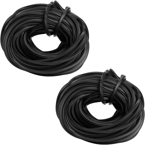 Bande en Caoutchouc pour Serre, 4m/10m/18m Bande d'éTanchéIté en Caoutchouc Universel Noir, CâBle de Ligne en Caoutchouc d'éTanchéIté en Verre pour Fournitures de Serre (18M*2pcs)