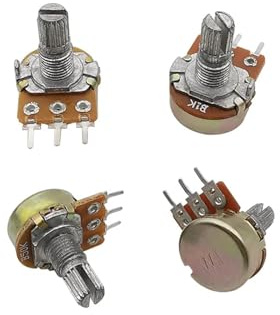 10 Teile/schachtel WH148 1K 2K 5K 10K 20K 50K 100K 250K 500K 1M Ohm 15mm Welle 3 Pin Linear Taper Drehpotentiometer Kit mit Kappe