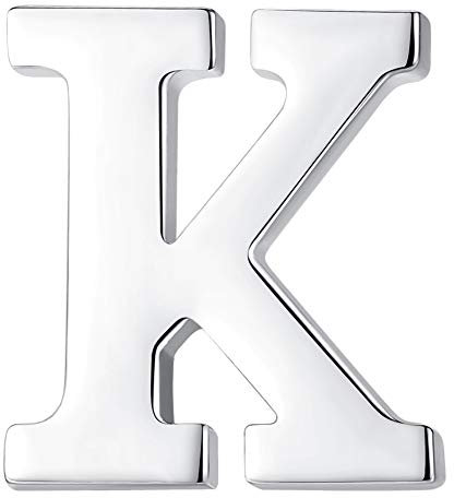 HONEY BEAR Broche Clips Pins Lettres Initiale Alphabet De A à Z pour Costume Homme/Femme,Acier Inoxydable,Cadeau de Mariage d'affaires (K 0.59inches)