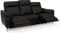 Furnhouse Ibbe Design Schwarz Leder 3er Sitzer Relaxsofa Couch mit Elektrisch Verstellbar Relaxfunktion Heimkino Sofa Doha mit Fussteil, Federkern, 222x96x101 cm