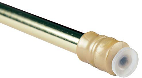 Bestlivings Klemmstange (Gold) mit Schraubtechnik ausziehbar 40-60 cm, Gardinenstange zum Klemmen, für leichte Gardinen, kein Bohren und kein Kleben
