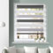 Grandekor Tende a Rullo per Interni Doppio Strato 90l x 120A cm (Tessuto 86 cm) Bianco-Grigio Carbone Tenda a Rullo Facile Installazione- Ideale per Soggiorno Ufficio Trasparente & Oscurate