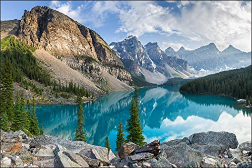 Muralo Fototapete Gebirge 240 x 360 cm Vlies Tapete Wandtapeten Berge See Ausblick Wohnzimmer Schlafzimmer Moderne Wandbilder XXL Natur Landschaft Panorama Wand Dekoration