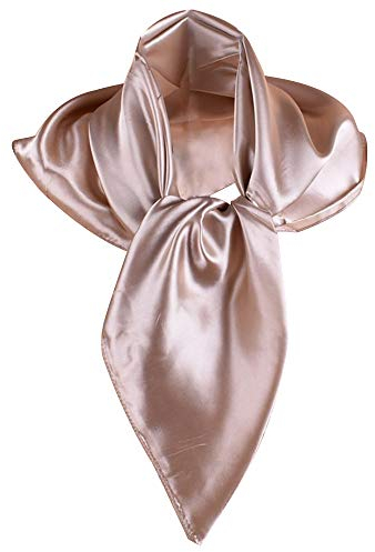 YOFASEN Hijab pour Femmes - Satin Musulmanes Islamique Voilées Foulard Voile Turban Echarpe Châle, Marron clair