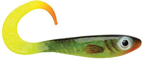 Abu Garcia Svartzonker McPerch Curly Soft Wobbler Raubfischangeln Unisex McPerch Curly 8cm Smoking Hot Pike