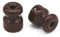 Isolatore/Isolatori in Ceramica per Cavi Trecciati. ø 18mm. Marrone. Confezioni: 6/25/50 Pezzi (25 Pezzi)