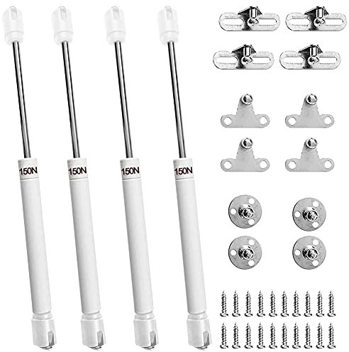 Molle a Gas, BKJJ 150N Ammortizzatore Braccetto Pistone a Gas, 4 Pezzi Martinetto Pneumatico per Mobili, Idraulico Molla a Gas Pistone Pneumatico per Ante Ribalta Armadio Cucina Mobili