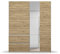 Rauch Möbel Sevilla Schrank Kleiderschrank Schwebetürenschrank, Eiche Artisan, Holz, Griffleisten alufarbig, 2-türig mit Spiegel, inkl. 2 Kleiderstangen, 2 Einlegeböden BxHxT 175x210x59 cm