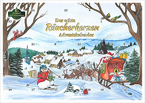 Adventskalender 2021 mit Original Crottendorfer Räucherkerzen aus dem Erzgebirge - der Adventskalender für die ganze Familie