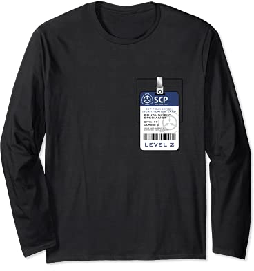 SCP Foundation Containment Specialist Badge Kostüm Langarmshirt