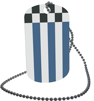 U24 Dog Tag Erkennungsmarke ID Tag an Kette Flagge Norderney Alu 30 x 50 mm