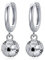 Jungen Fussball Creolen Ohrringe Sterling Silber 925 Fussball Tropfen Ohrringe für Damen Mädchen Ball Ohrhänger Kreolen Huggie Creolen Fussball Schmuck für Kinder Danksagung Geschenke