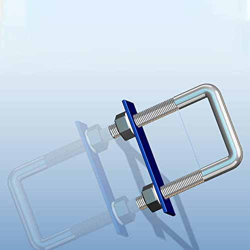 Aopin Quadratische U-Bolzen 30 mm bis 85 mm Innenbreite U-Schrauben Halterungen 304 Edelstahl, Stoßstange M8 x 55 x 120, quadratisch (4 Set)