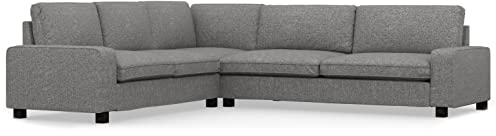 COMFORTLY Ecksofa – nur Bezüge (2 + 3) Schonbezug Ersatz handgefertigt kompatibel mit Kivik Ecksofa – nur Bezüge (2 + 3) – nur Bezüge (strapazierfähig – anthrazit)