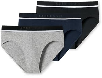 Schiesser Herren 3 Pack Slips Bio Baumwolle Multipack - 95/5 Organic