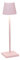 Zafferano, Lampada Poldina Micro, Lampada da Tavolo Ricaricabile e Senza Fili con Controllo Touch, Adatta per Salotto ed Esterni, Dimmer, 2200-3000 K, Altezza 27,5 cm, Colore Rosa