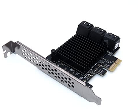 Computer District - Controller-Karte mit 6 Ports SATA III (Sata3) – PCI Express 2.0 X1 – Chipsatz Marvell 88SE9215 – Low und High Profile