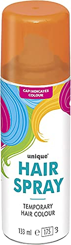 Spray de couleur temporaire pour cheveux lavable pour fête costumée Accessoires de fête Halloween 133 ml (orange, 1)
