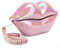 Lippen Telefon Festnetztelefone, Desk Telefon Lippentelefon Modisches schnurgebundenes Telefon mit Speicherfunktion für Home Office Dekoration Mädchen