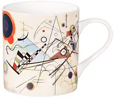tea4chill Könitz Kaffeetasse Kandinsky Komposition 8. Teetasse 400ml, Fine Bone China Porzellan