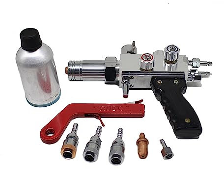 Torche de soudage par pulvérisation de poudre métallique pistolet de soudage à la flamme oxygène-acétylène ou oxygène-propane QHT-7/h (Color : Grey, Size : With Propane)