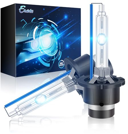Erato D2S Xenon Brenner HID Scheinwerferbirnen, 8000K 35W Diamond Blau Birnen Entladungslampe Fernlicht 12V Xenon Ersatzlampe Scheinwerfer wasserdicht Auto HID Ersatz Kit,2 Stücke
