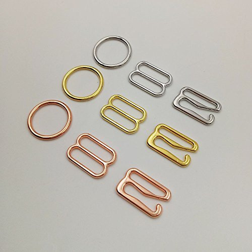 YIPOCH 100 Teile/los Silber/Gold/Roségold BH O-Ringe Schieber Haken Dessous Einsteller Unterwäsche Zubehör