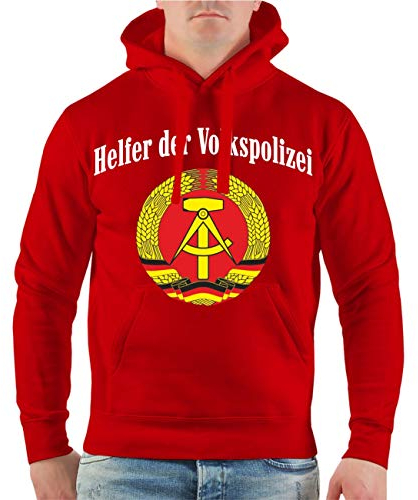 Spaß Kostet Herren Kapuzenpullover NVA DDR Helfer der Volkspolizei Größe S - 5XL