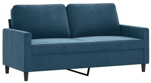 vidaXL 2-Sitzer-Sofa Blau 140 cm Samt