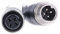 REY Cable de Extensión Conector Aviación 4 Pines Macho-Hembra, 3m, Alimentación Vídeo, Negro