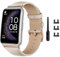 Niboow Armband für Huawei Watch Fit/Fit New/Fit Elegant/Fit SE, Männer Frauen Weiches Atmungsaktives Leder Sport Uhrenarmband für Huawei Watch Fit/Fit New/Fit Elegant/Fit Special Edition - Weiß