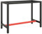 Homgoday Arredamento Telaio Banco da Lavoro Nero e Rosso Opaco 110x50x79 cm Metallo, Banco Tavolo da Lavoro per Garage Officina