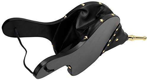 Fdit Holz-Leder-Grillkamin Blasluft-Grill-Handwerkzeuge 15,6 X 7,1 Zoll Holz für Gebläse Outdoor-Grill-Blasenbalg-Kaminbalg-Grill-Balgen aus Leder (goldene Röhre)