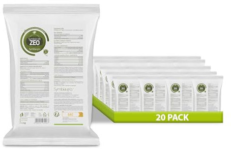 SYMBIOLIFT - ZEO, Zeolite per Agricoltura a Base di Chabasite, Naturale, Ammendante, ad Alta Micronizzazione e Adesività, Made in Italy, 1kg x 20pz