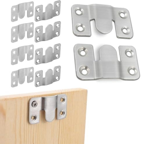 DEFGNOP 10 Pièces Support Montage Encastré Dissimulé,Supports Suspension Emboîtement Robuste,Connecteur de Meubles,Matériel Suspension Mural Acier Inox Suspendu pour Photos,Miroirs,Sffichage d'image