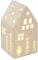 Shudehill Giftware China White Christmas LED Light Up Warm White Cosy House with Xmas Trees and Stars Home Decoration - Small or Large Sizes (Large)