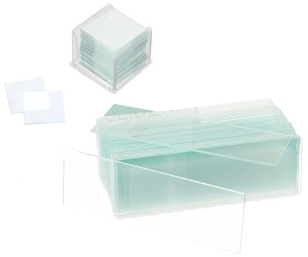 50 Pièce Lames Vierges(25,4 * 76,2mm), 100 Pièces Verres de Couverture de Microscope Pré-Nettoyés(18 * 18mm), Lames de Microscope, Lames de Microscope Pré-nettoyées