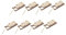 QUMIIRITY 8 stücke Holz Schlitten Verzierungen Weihnachten Decor Exquisite Schlitten Ornament