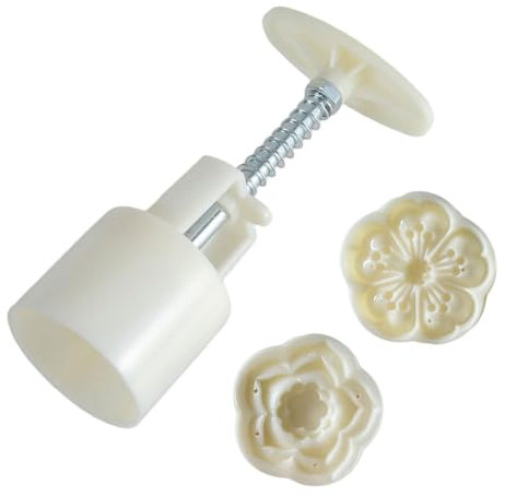 Molde para tartas de luna con 2 sellos, para hornear pasteles de postre prensado a mano, herramienta para hornear para festivales