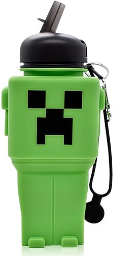 Faltbare Trinkflasche Kinder 600ML Kawaii - Kawaii My World Faltbare Becher für Kinder, Jungen, Mädchen, BPA-Frei, Leicht, Stoßfest, Wiederverwendbar Sport Trinkflasche Für Outdoor, Schule & Büro