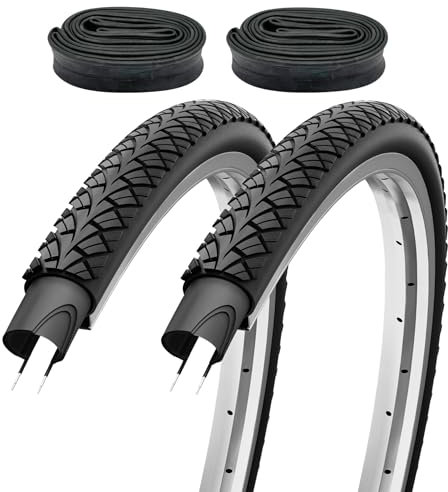 2er Set Fahrradreifen 28x1,75 Zoll 47-622 700x45c mit Autoventil Schläuchen AV
