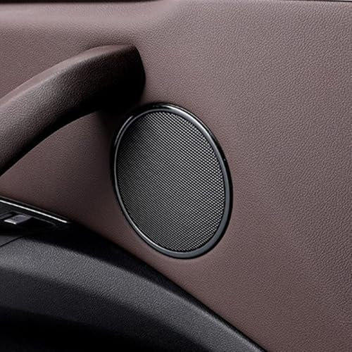 LGPBHSH Car Speaker Cover Kit, Compatible with BMW X3 2019, Speaker Cover Trim Frame Sticker Auto Interior Accessories,Black