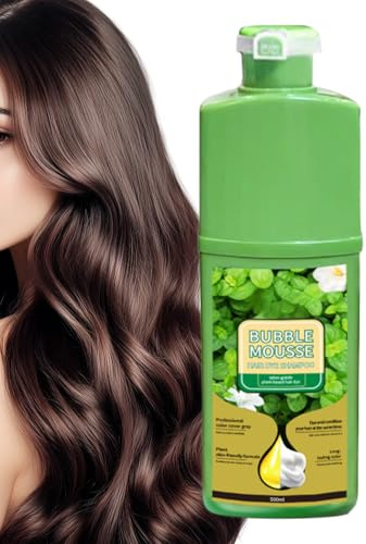 Schaumhaarfarbstoff, Bubble Mousse Shampoo, Naturhaarmousse, Mit Pflanzlicher Farbstoffformel, Unisex Und Langlebig, 500ml, Für Männer Und Frauen, Zu Hause, Salon, Reisen