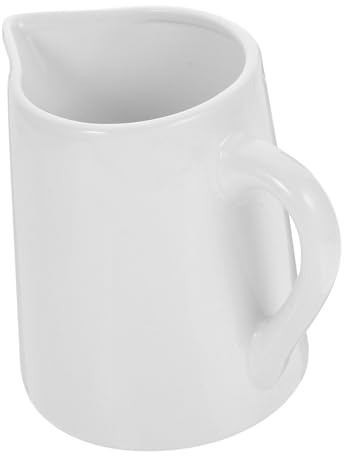 STOBAZA Ceramic Creamer Pitcher Small Milk Jug White Household Tea Dispenser Cup Kitchen Supplies