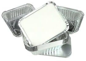 125 x Aluminium FOIL Food Takeaway CONTAINERS Trays + LIDS No2