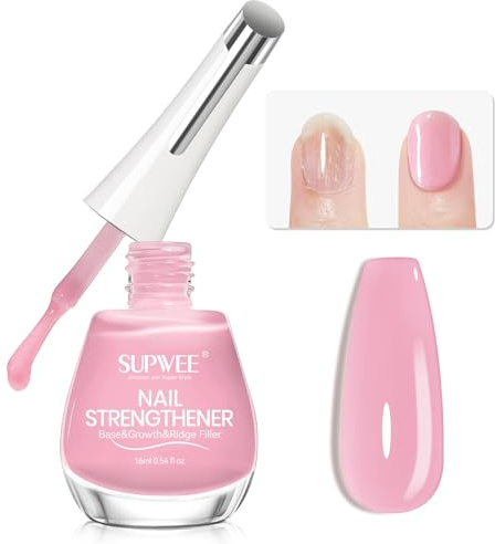 SUPWEE Nail Polish,Quick Dry Nail Varnish Pink Glossy Nail Strengthener | Growth Extra Strong Nails Polish for Manicure, Cherry Blossom Jelly Pink