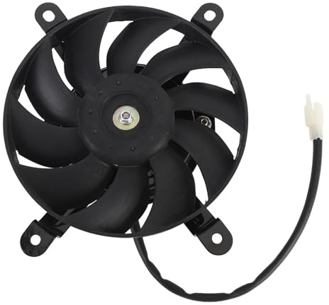 TKSE Ventola di raffreddamento per radiatore moto 12V Ventola termica in lega di acciaio ad alte prestazioni 10 pale 170mm per ATV Quad Go Kart 150cc 200cc 250cc 300cc 350cc