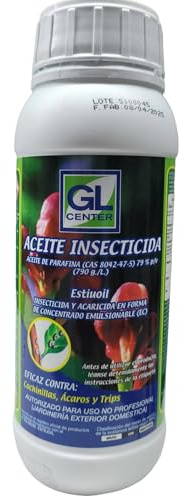 Aceite insecticida Estiuoil 500ml. Aceite de parafina. Insecticida acaricida en forma de concentrado emulsionante. Eficaz contra cochinilla, acaros y trips.