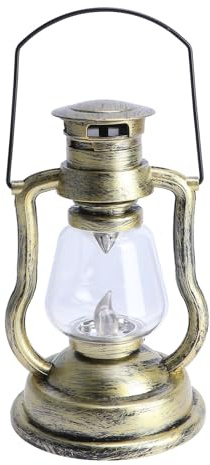 HOMSFOU Kreative Retro Petroleumlampe aus Metall Kleine Vintage Handlampe ohne Batterie Dekorative Haushalts Atmosphärenlaterne für Bar Garten und Zuhause