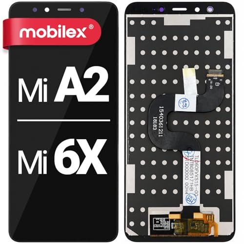 MOBILEX® Pantalla LCD para Xiaomi Mi A2 / Mi 6X [Negro] | Display + Táctil | Resolución Original | Sin Marco | Repuesto OEM